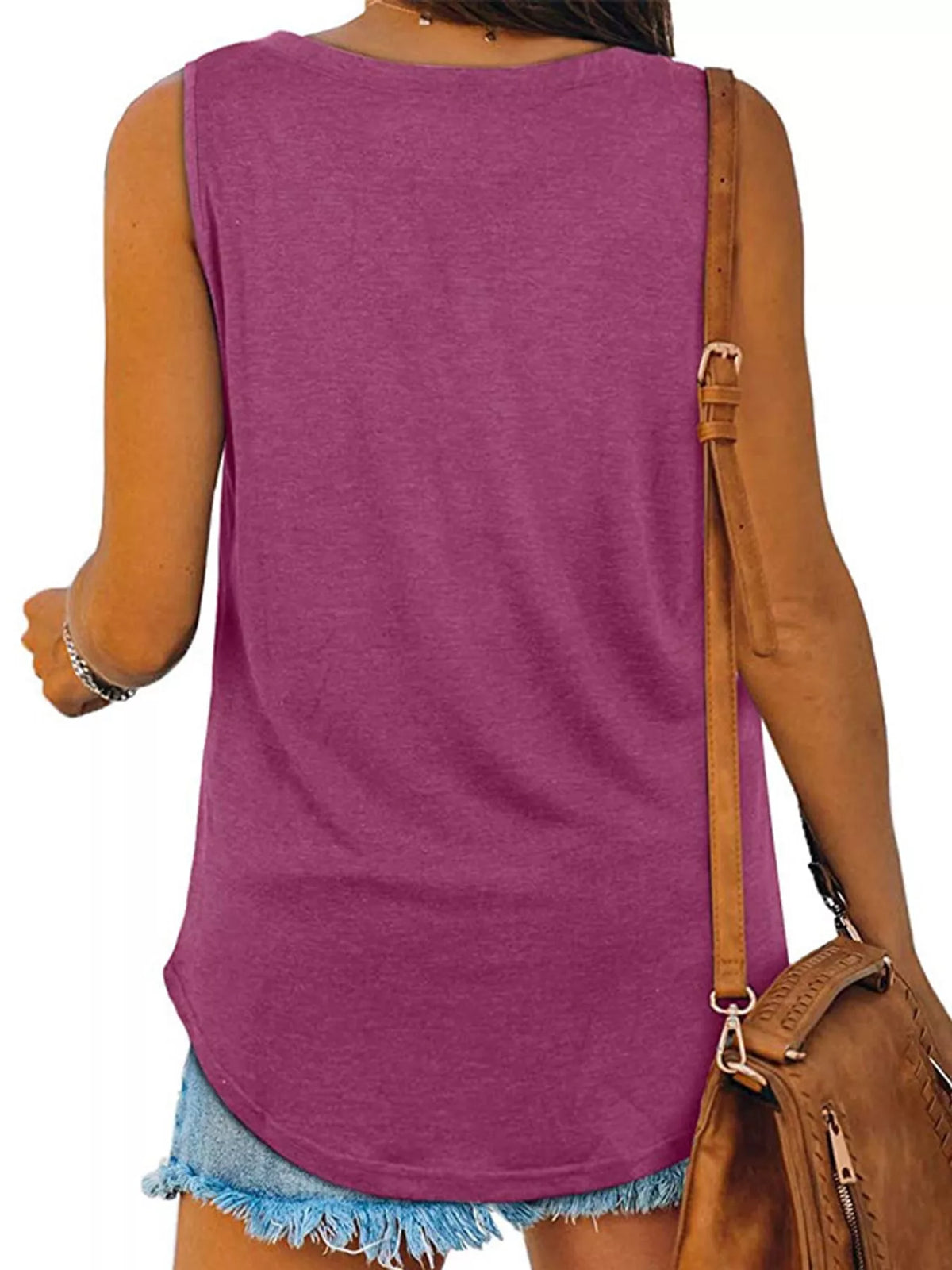 V-Neck Casual Loose Fit Tank Top