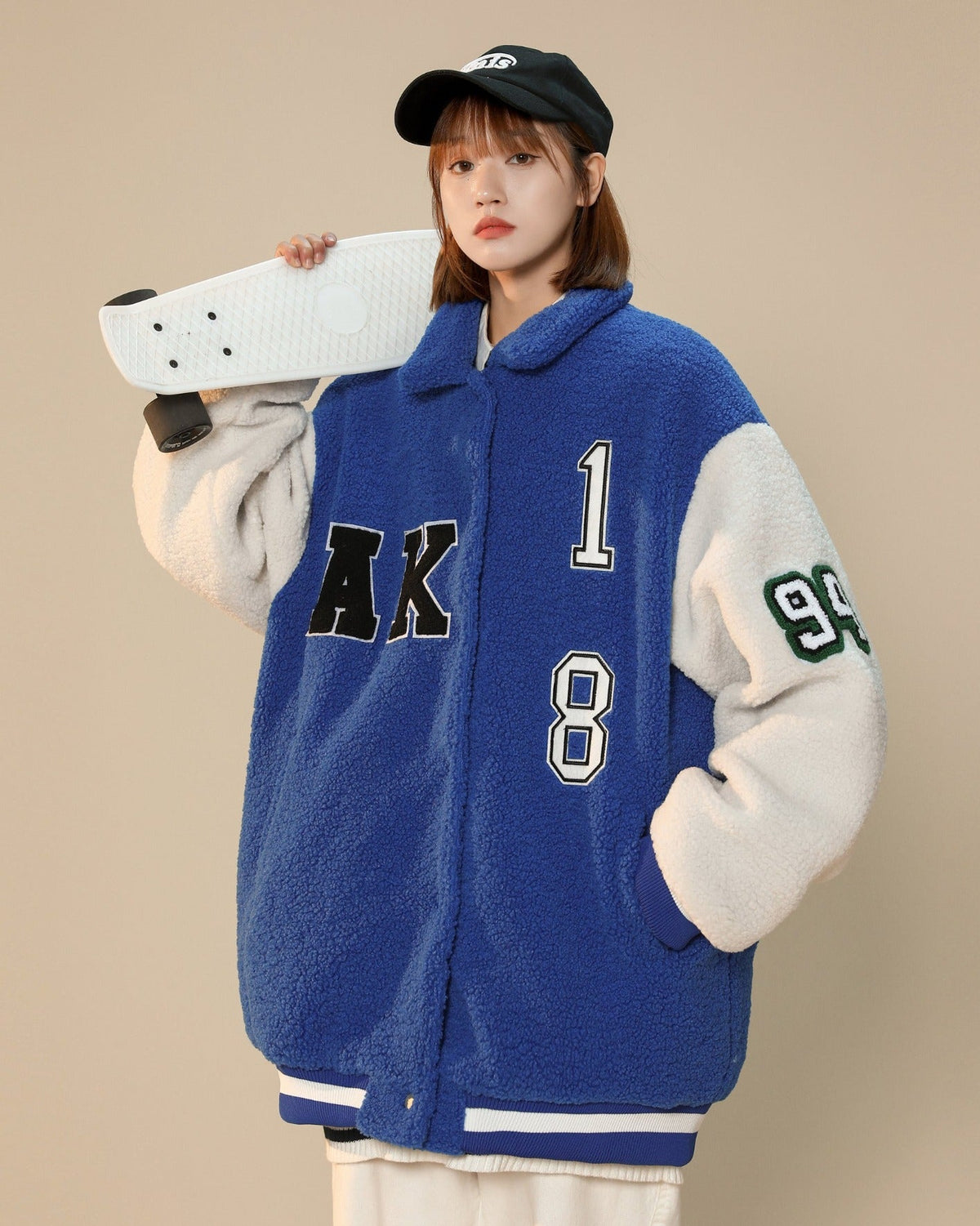 Women's Year 94 Furry Varsity Jacket