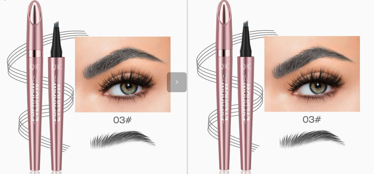 Waterproof And Smooth Not Smudge Four-fork Liquid Eyebrow Pencil