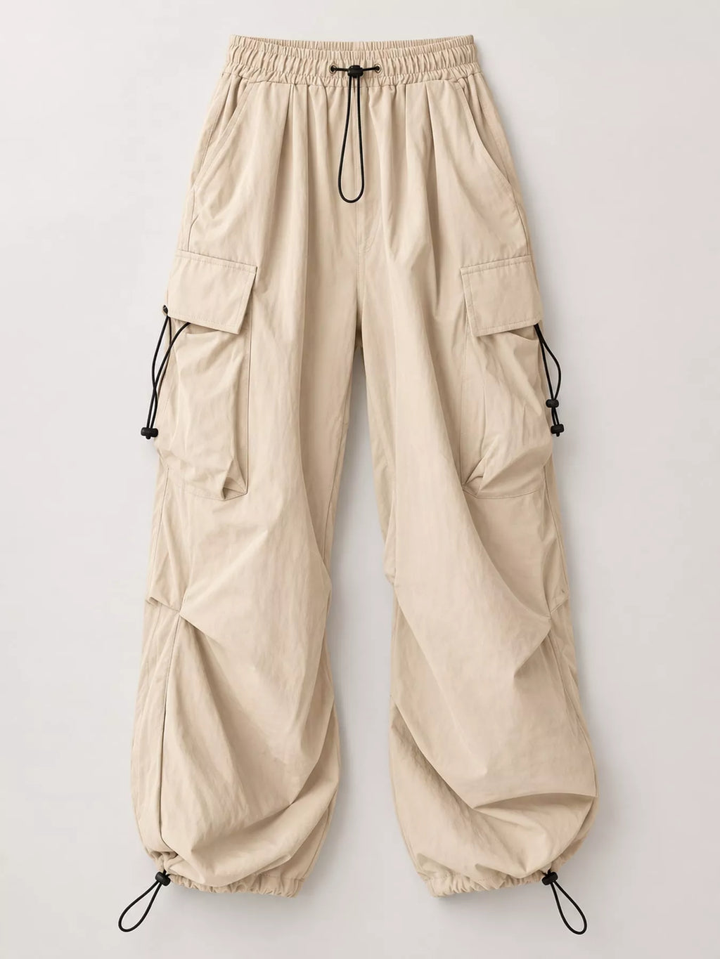 Full Size Drawstring Cargo Pants Plus Size