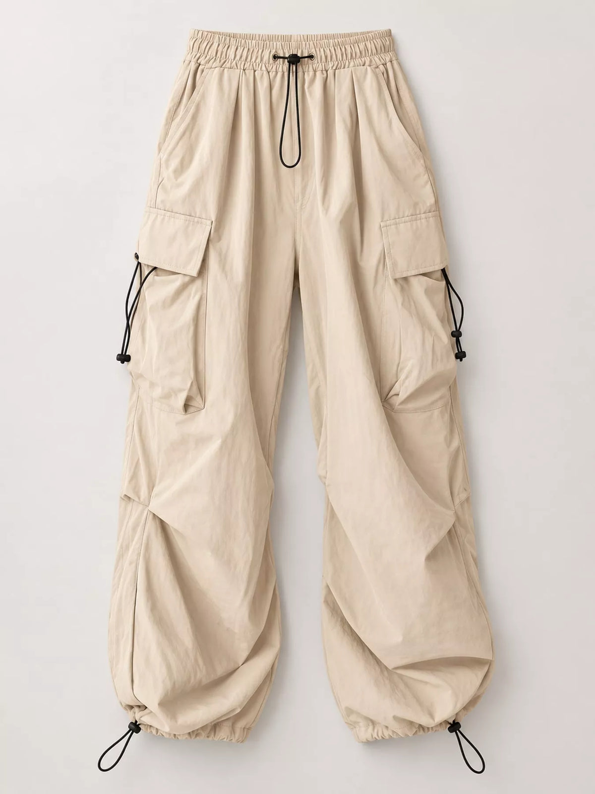Full Size Drawstring Cargo Pants Plus Size