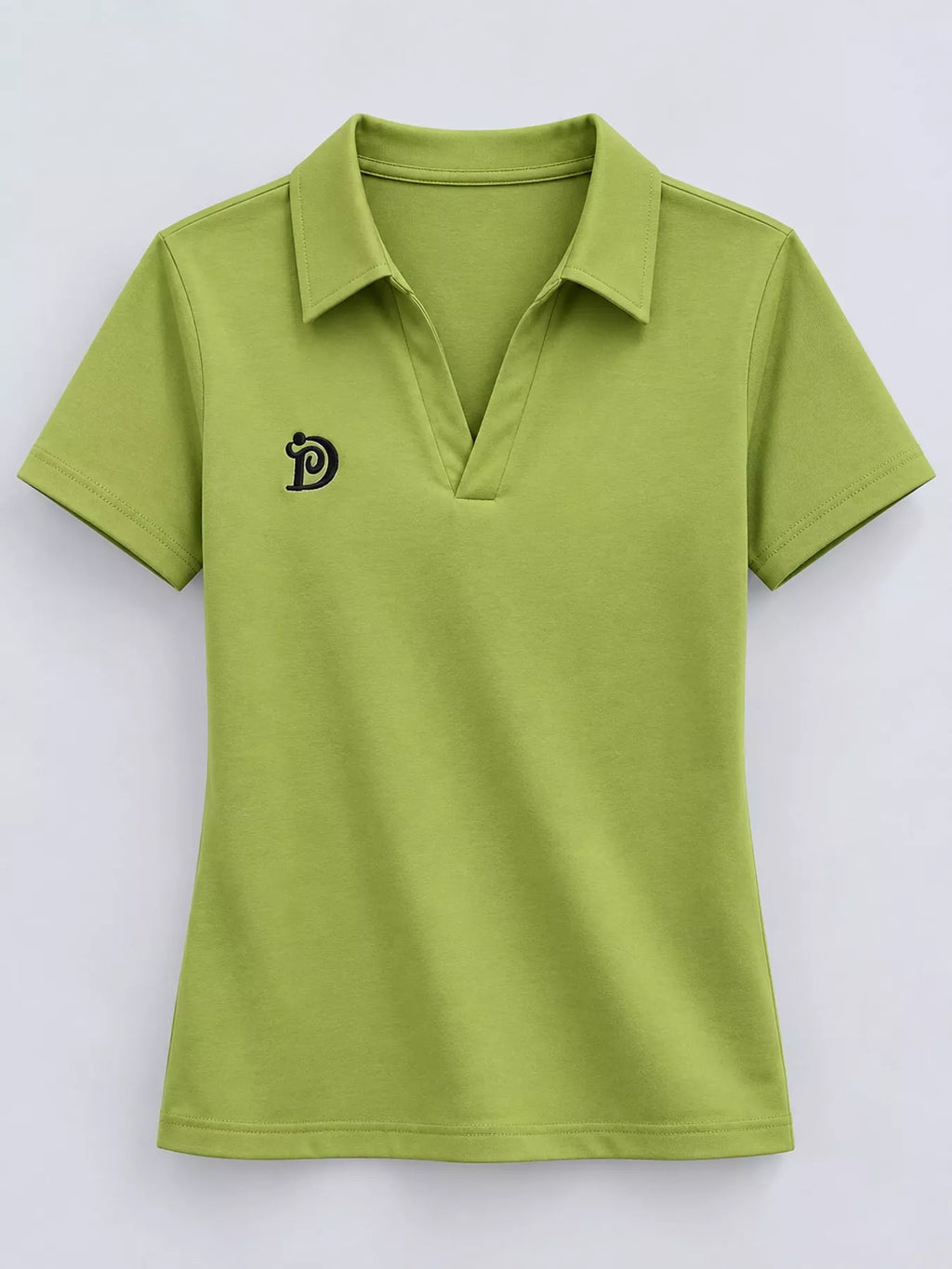 Plus Size Collared Neck Short-Sleeve Polo