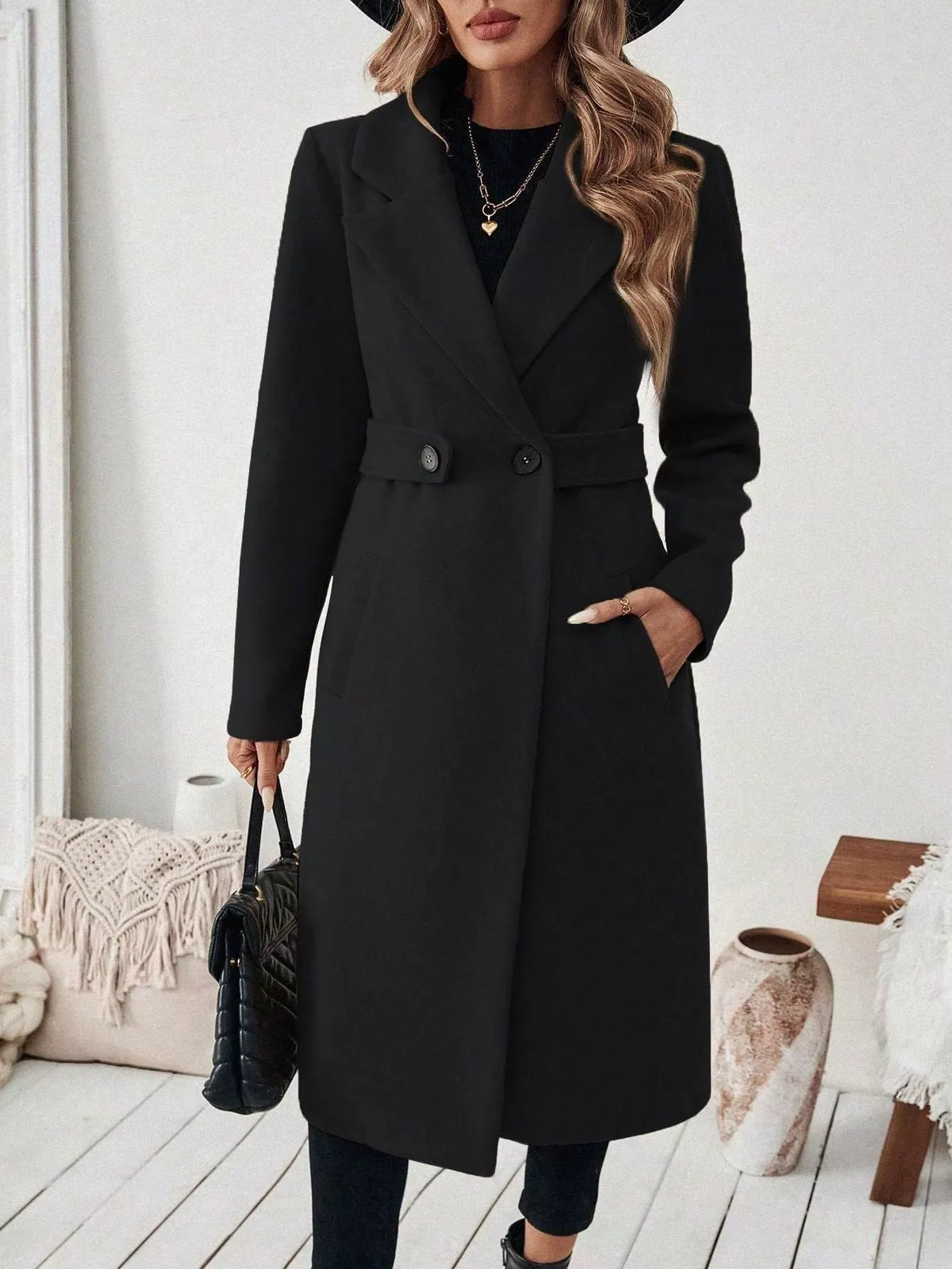 Single-Button Longline Coat