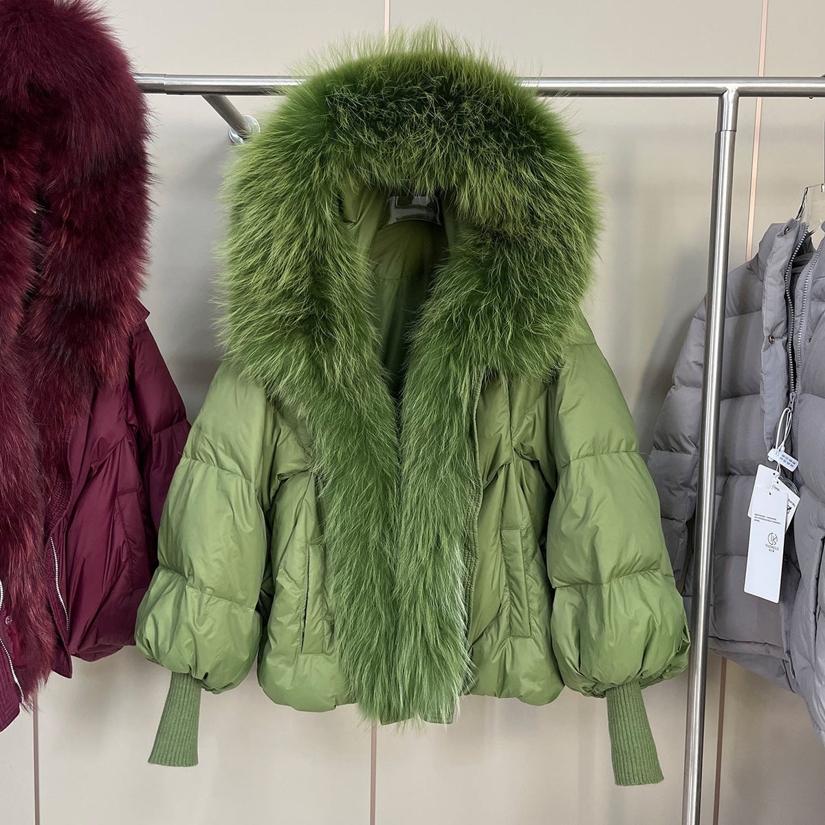 Womens Short Fashionable Thick Warm Fur Coat