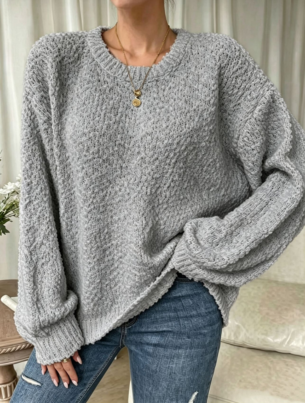 Women's Casual Crew-neck Long-sleeve Top