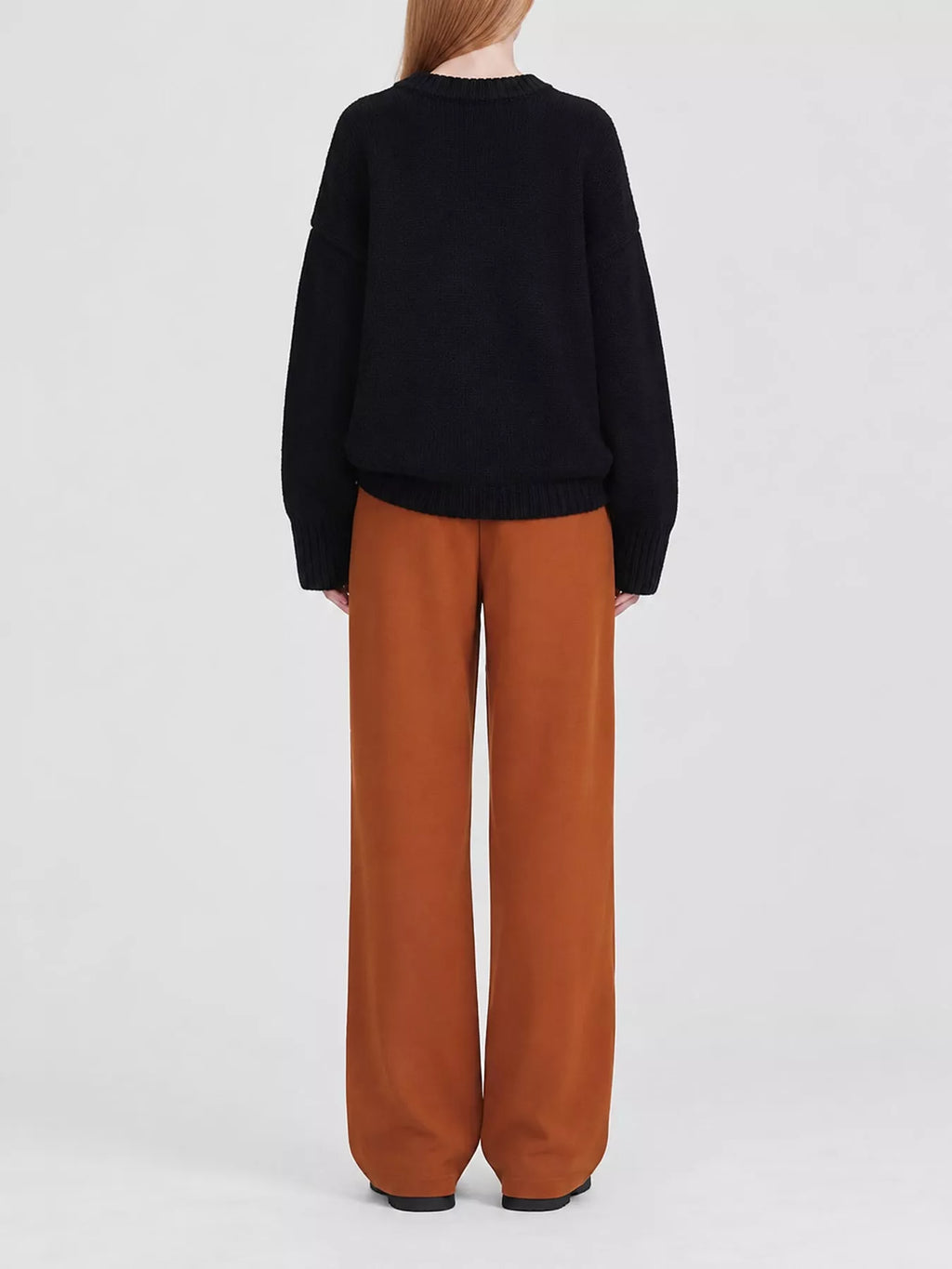 Round Neck Dropped Shoulder Sweater