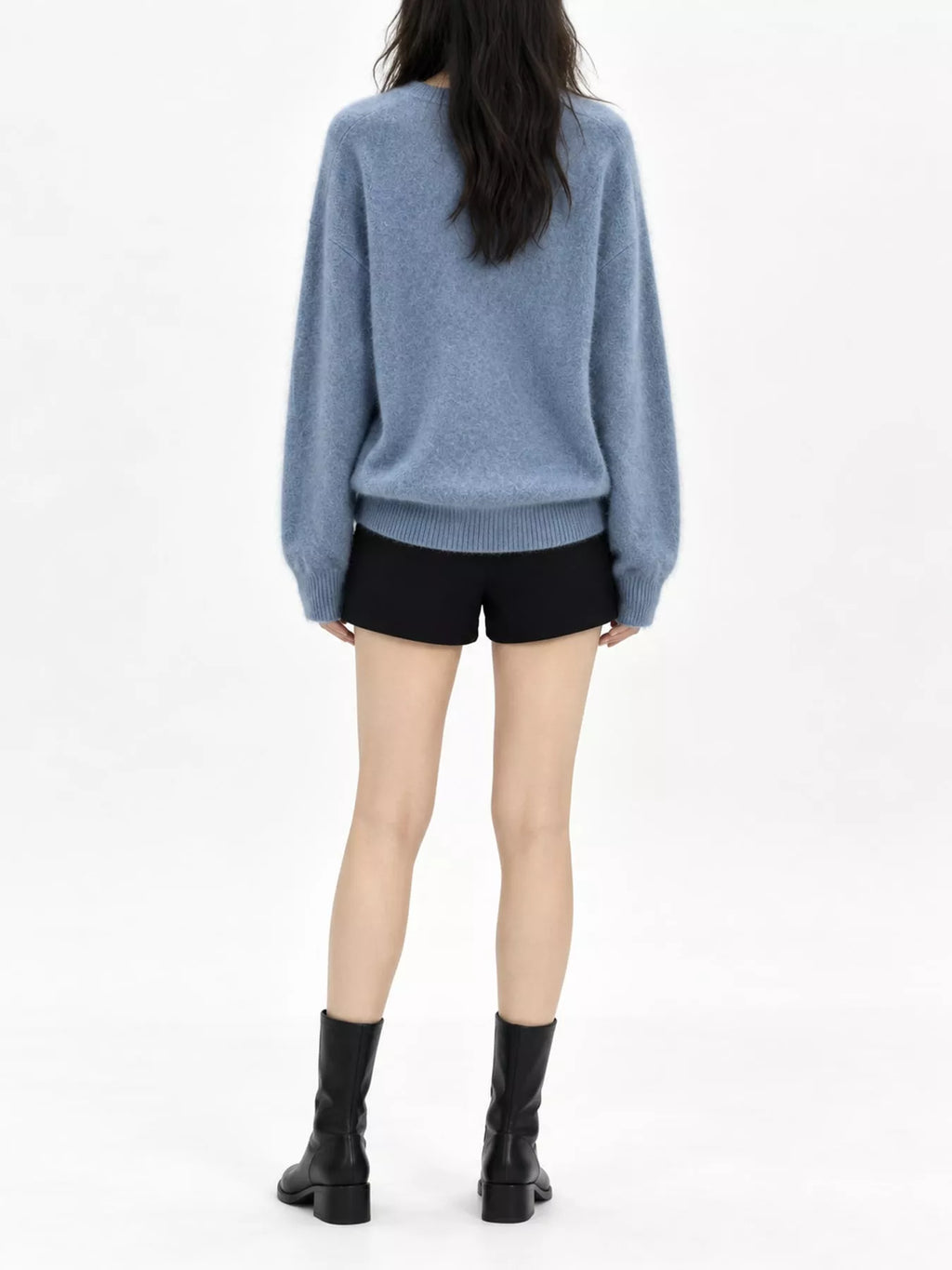 V-Neck Dropped Shoulder Sweater