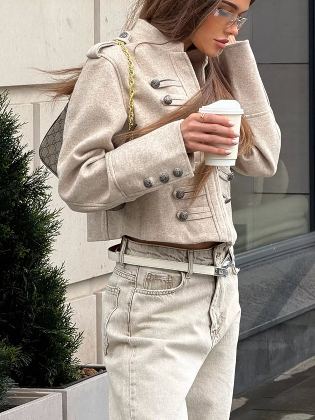Zip Up Cropped Jacket