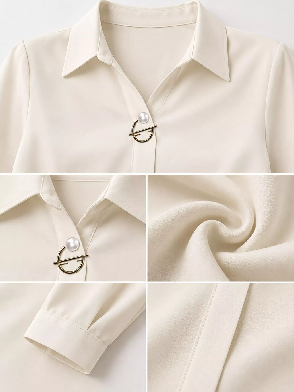 Long Sleeve Satin Blouse