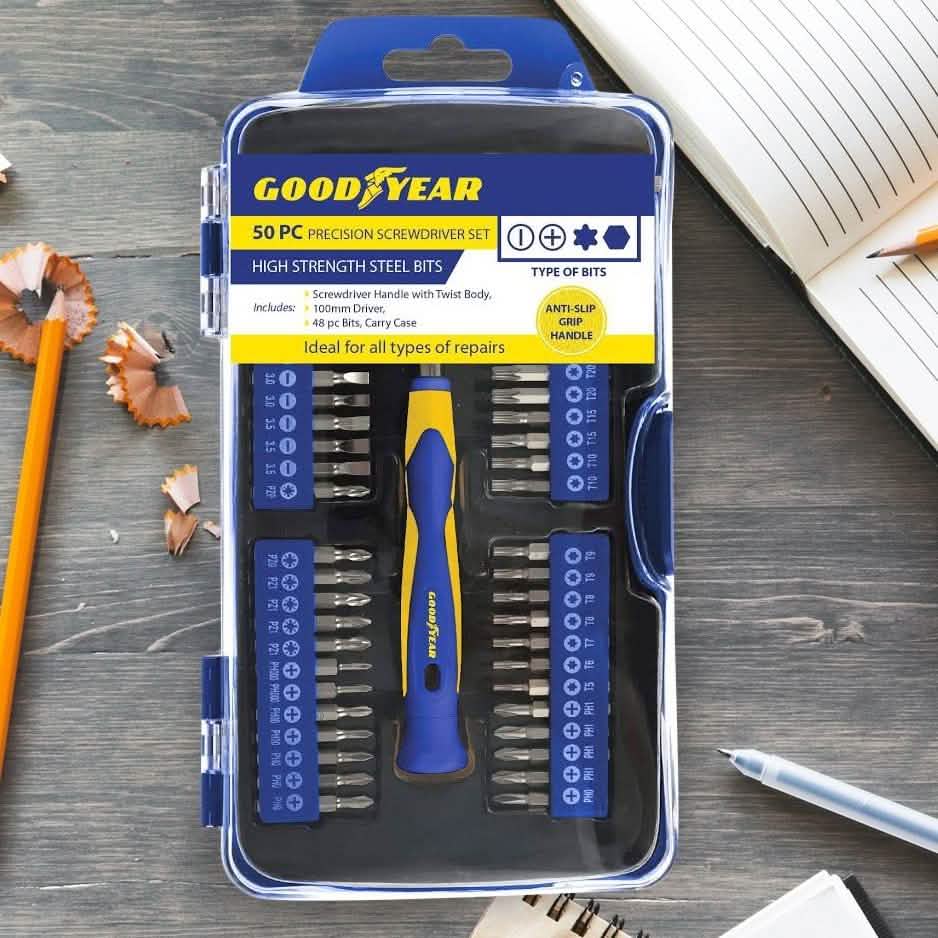 50-Piece Set: Goodyear Precision Screwdriver