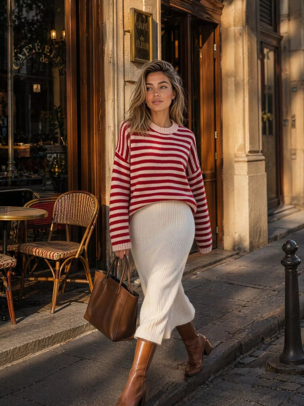 Striped Crew Neck Sweater