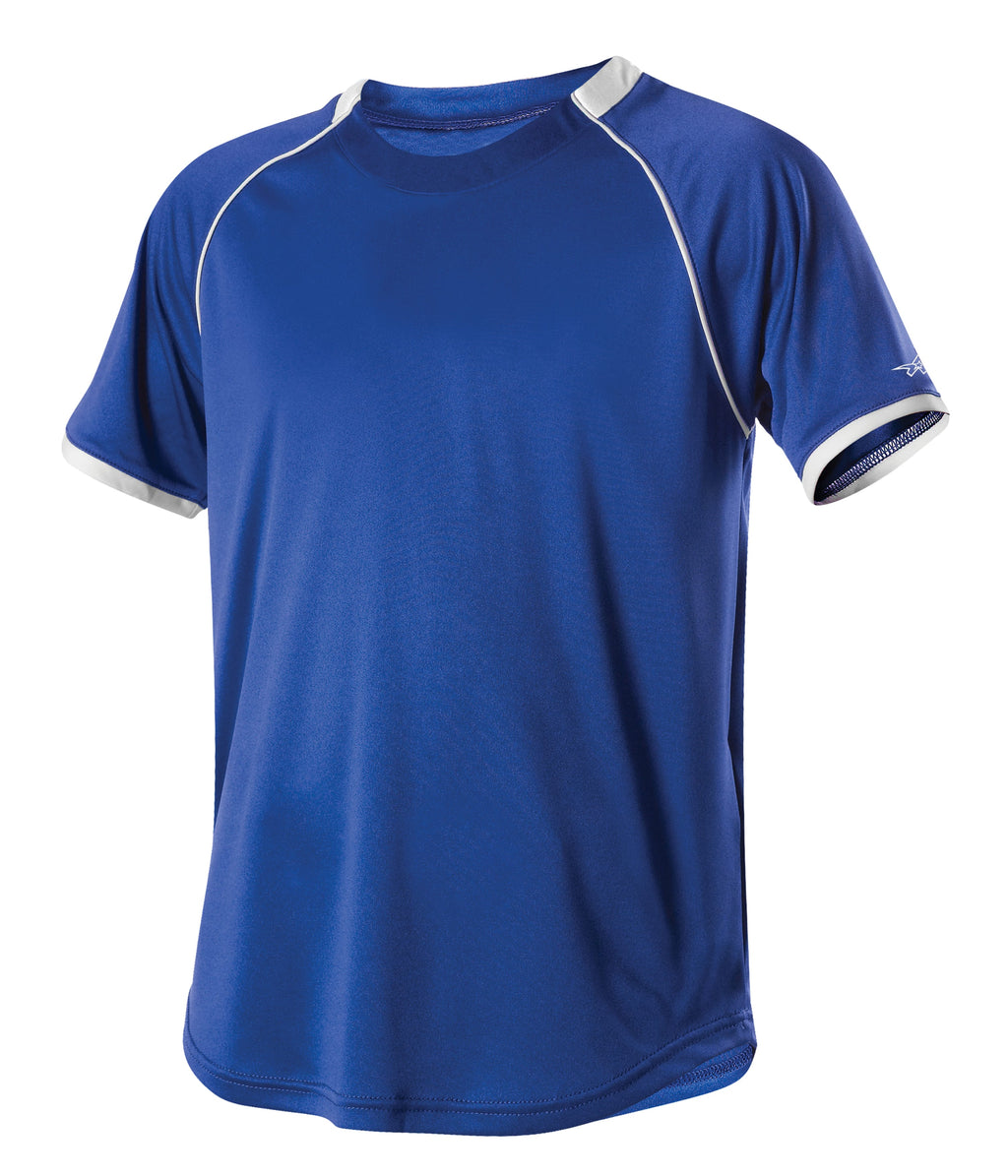 YOUTH TWO COLOR CREWNECK BASEBALL JERSEY - MOISTURE-WICKING