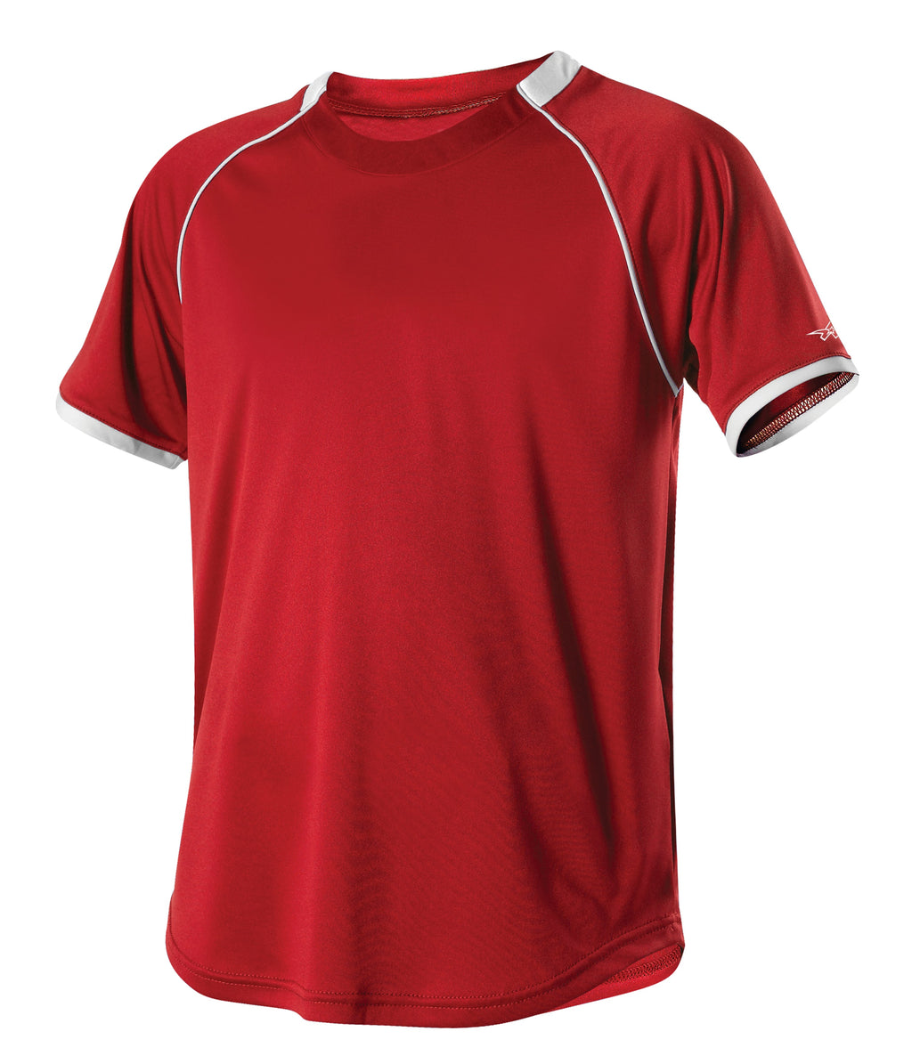 TWO COLOR CREWNECK BASEBALL JERSEY - MOISTURE-WICKING
