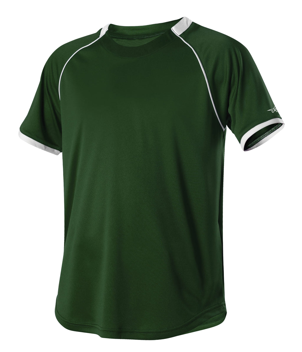 TWO COLOR CREWNECK BASEBALL JERSEY - MOISTURE-WICKING