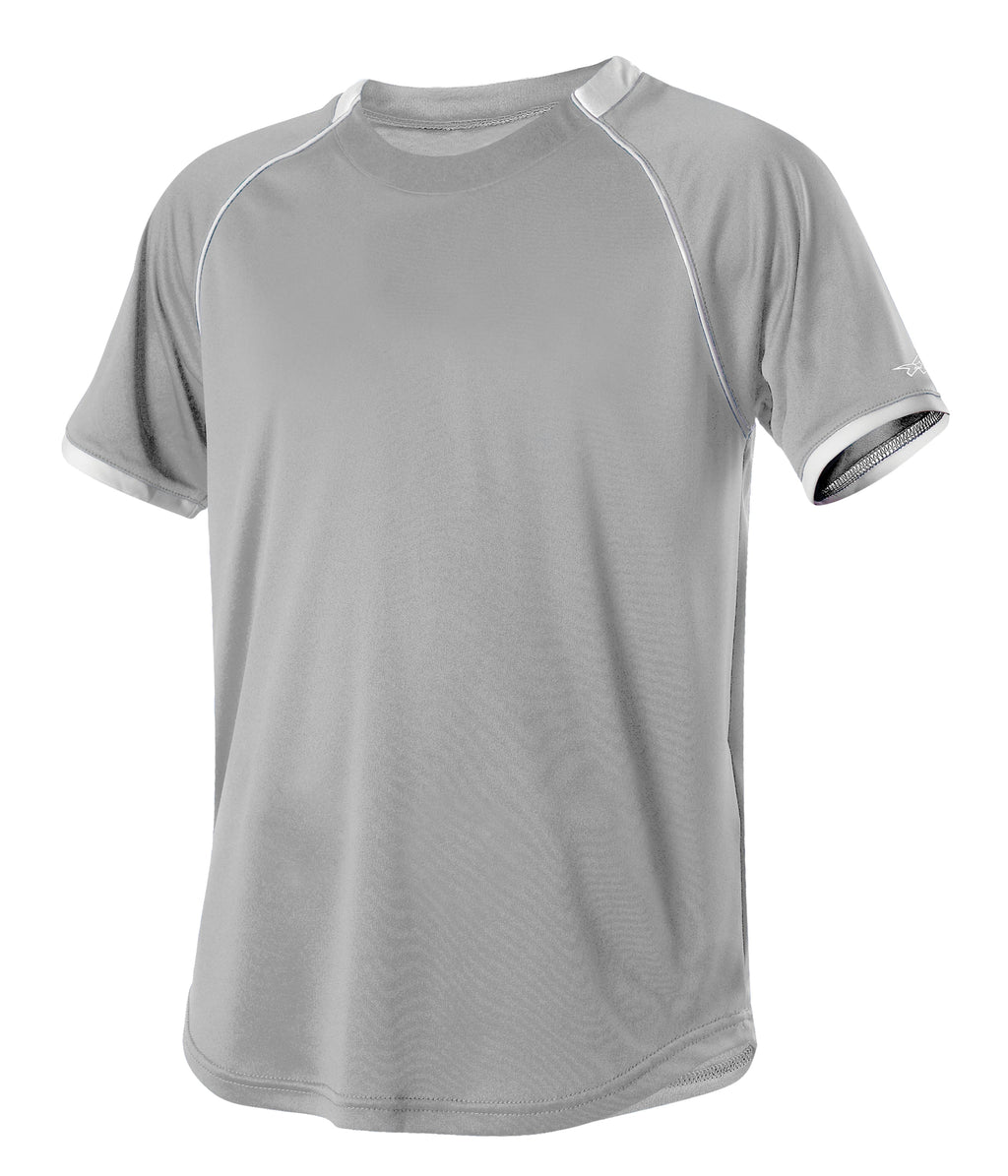 TWO COLOR CREWNECK BASEBALL JERSEY - MOISTURE-WICKING