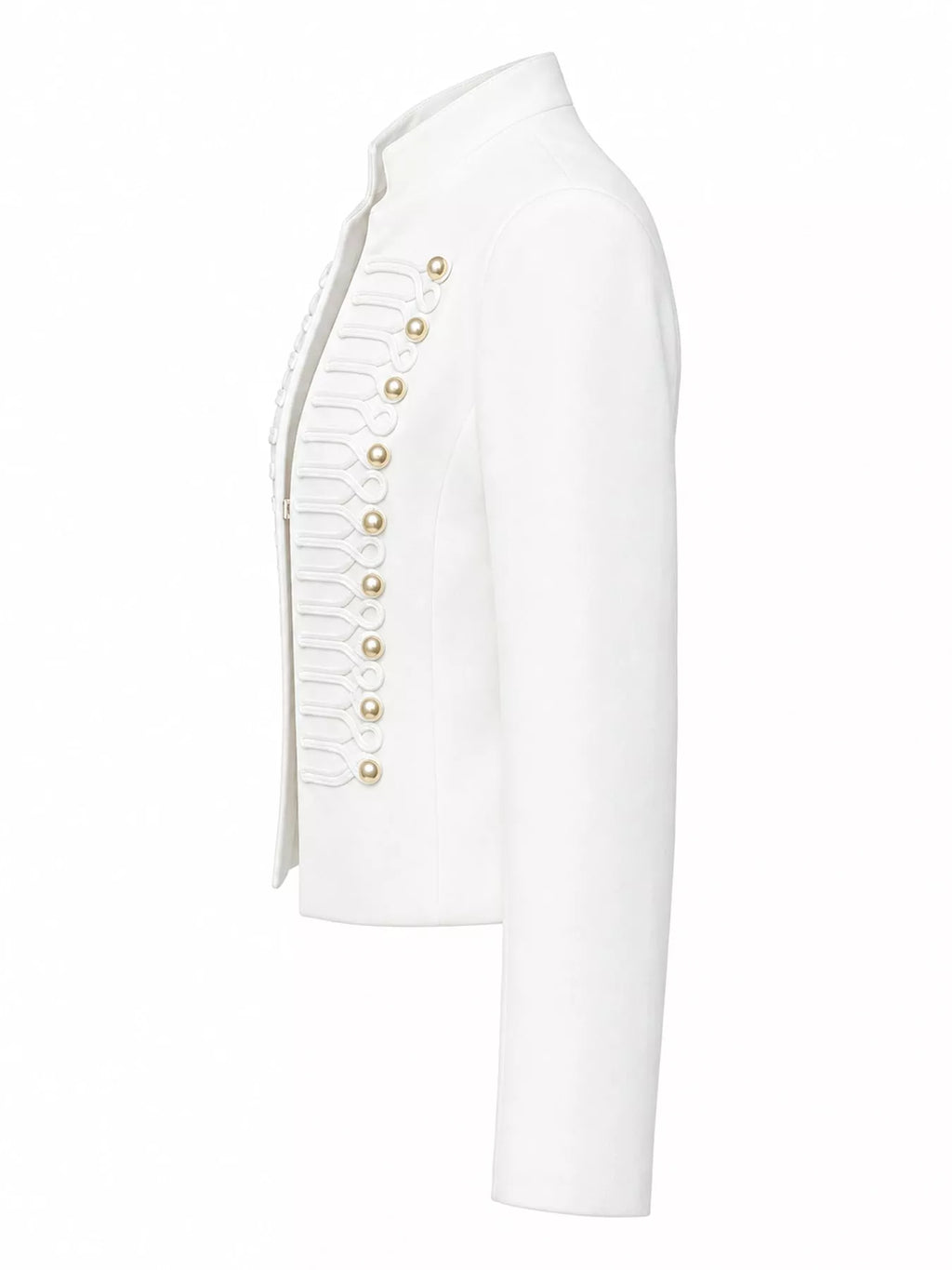 Decorative Button Cropped Jacket