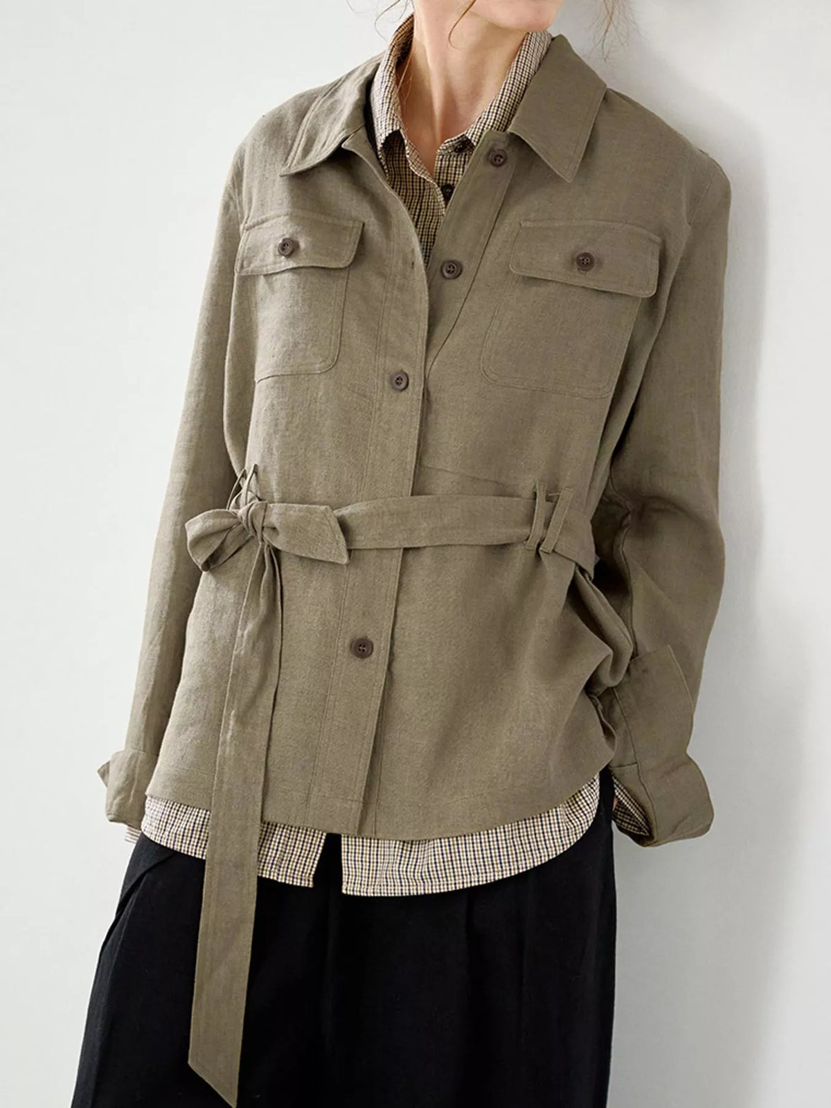 Button Up Long Sleeve Shacket