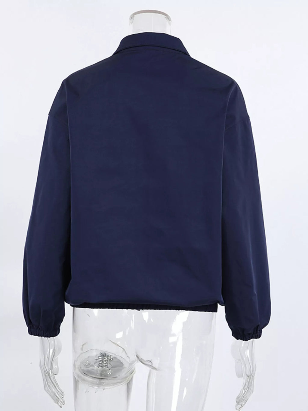 Zip Up Dropped Shoulder Jacket