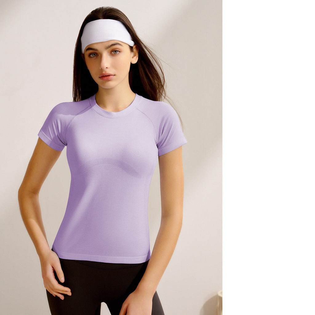 New Women's Short-Sleeve Yoga Top, Professional Pilates Training, Quick-Dry Running & Fitness Yoga Apparel