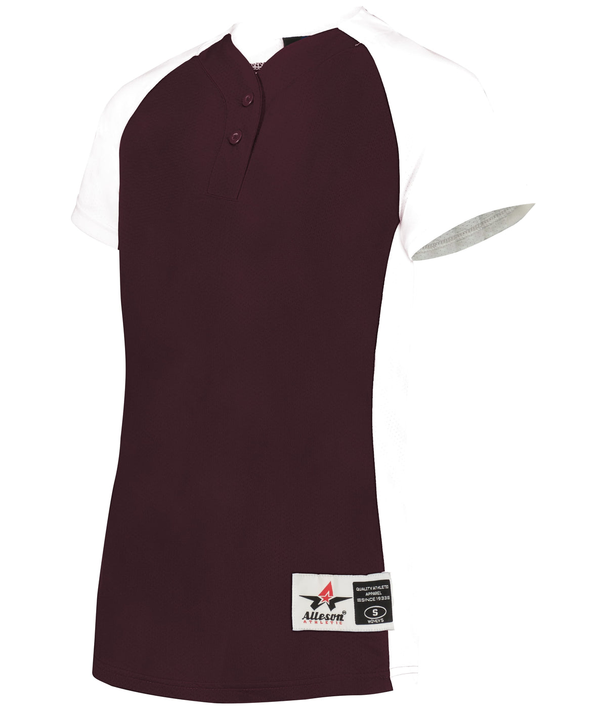 WOMEN'S TWO-BUTTON SOFTBALL JERSEY - MOISTURE-WICKING