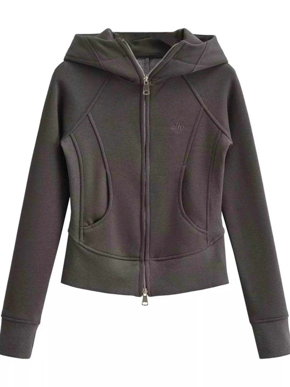 Slim-Fit Full-Zip Hoodie