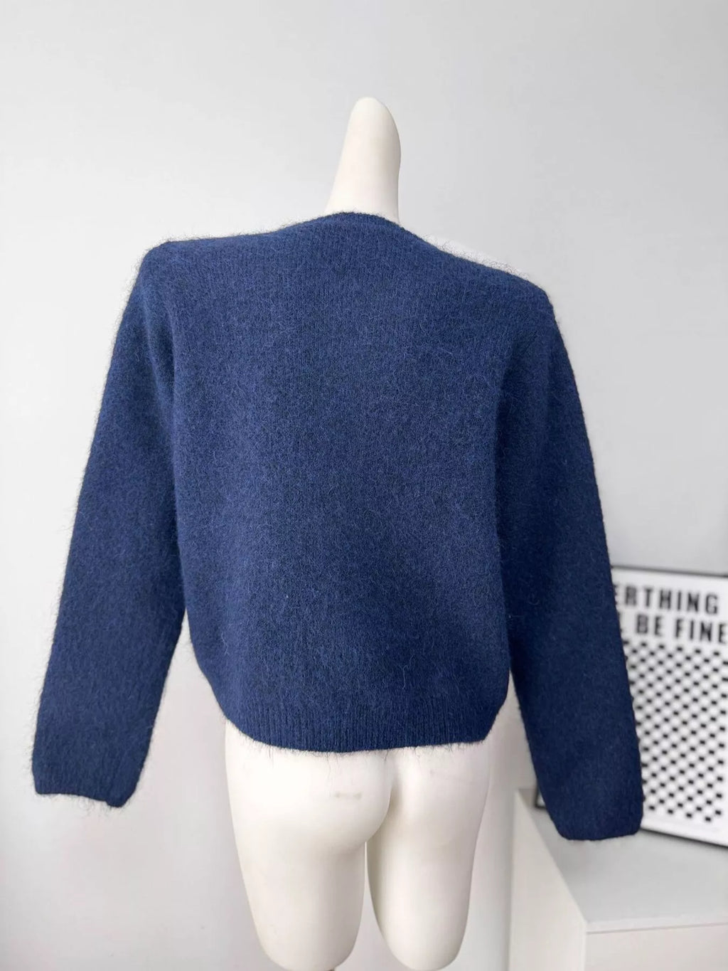 Fuzzy Knit Button-Down Cardigan