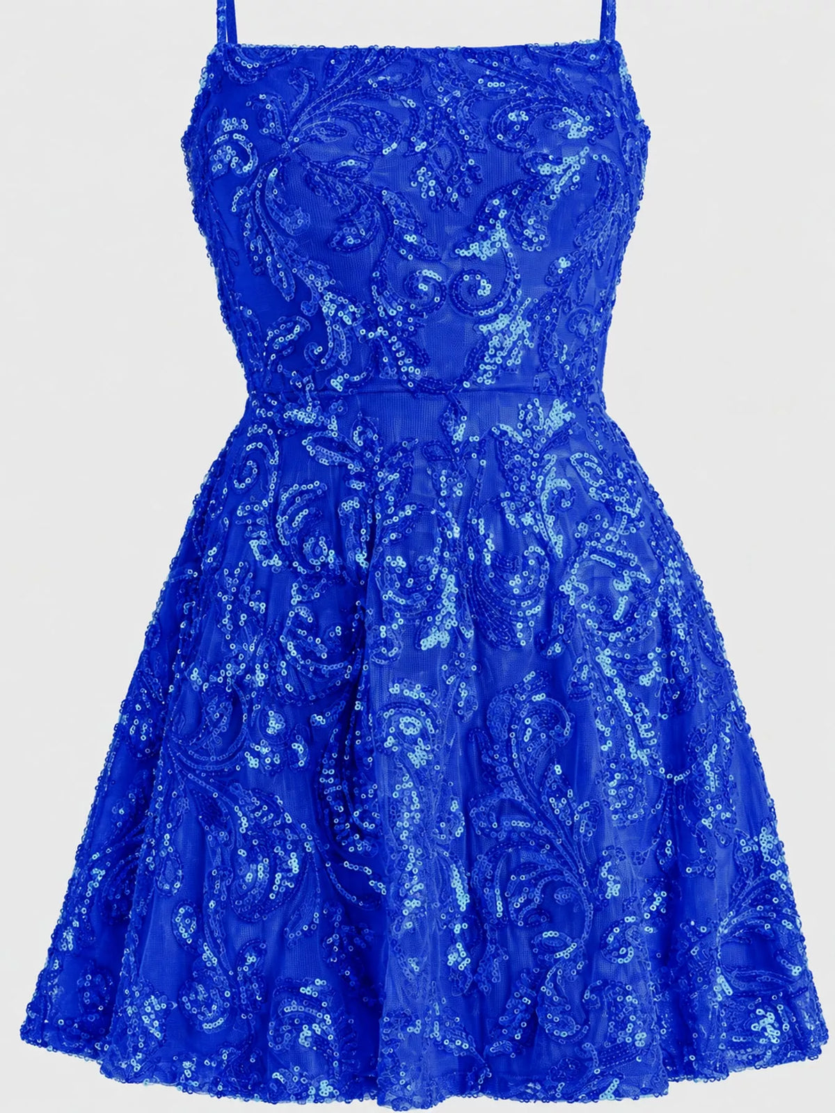 Sequin Square Neck Mini Dress