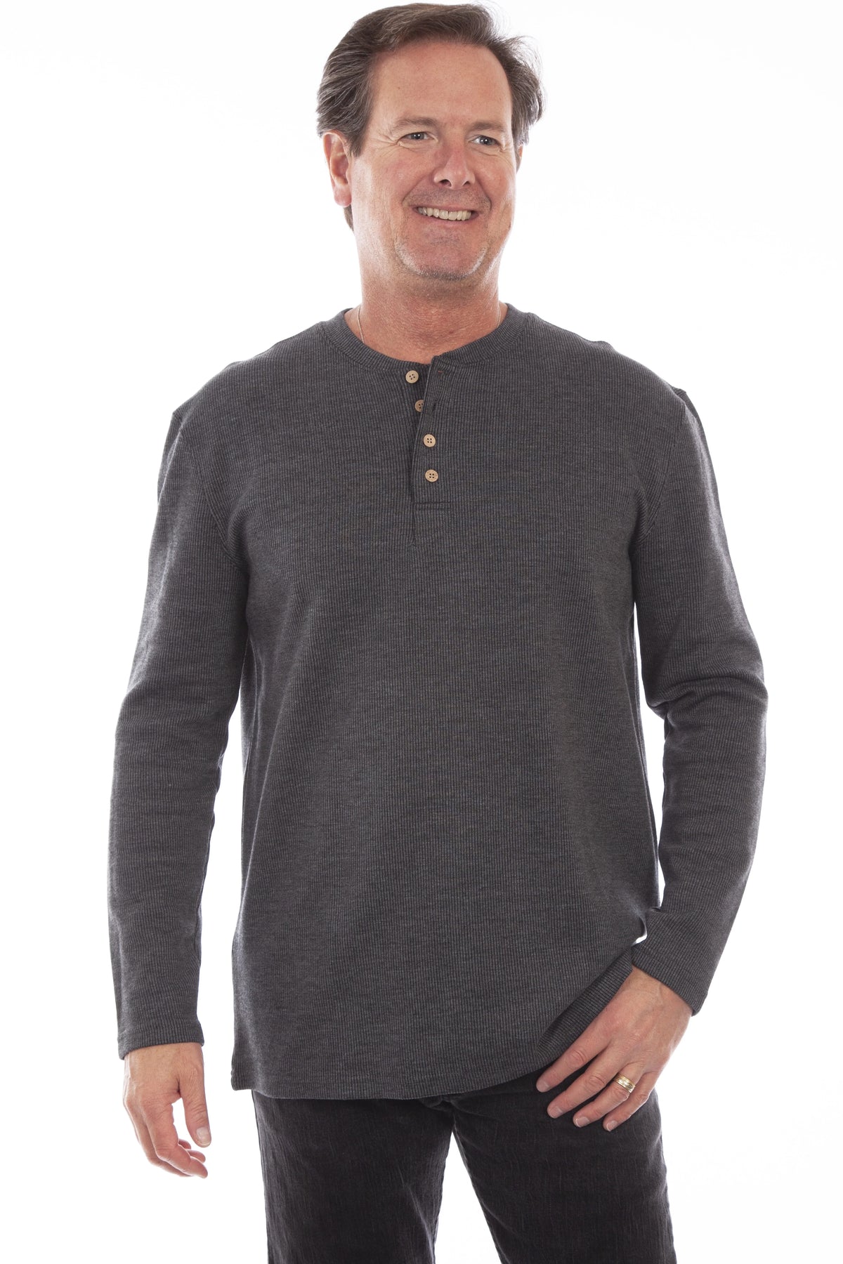 Scully Rib Henley (5294) - Men's Pullover Knit