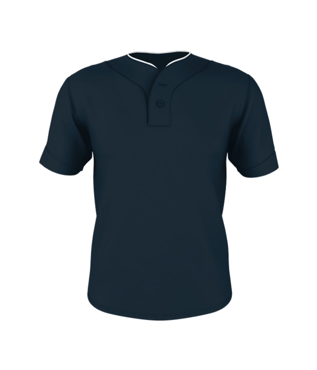 TWO BUTTON MESH BASEBALL JERSEY