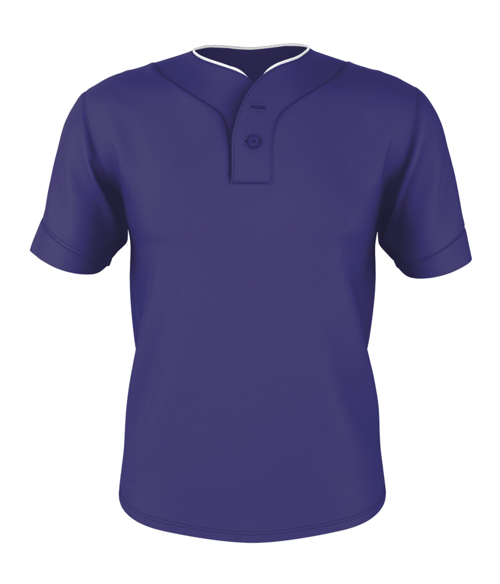 TWO BUTTON MESH BASEBALL JERSEY