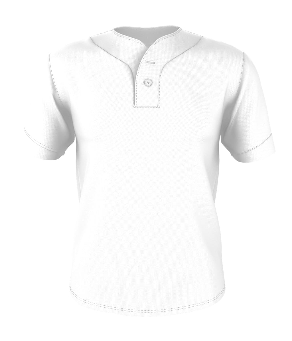 TWO BUTTON MESH BASEBALL JERSEY