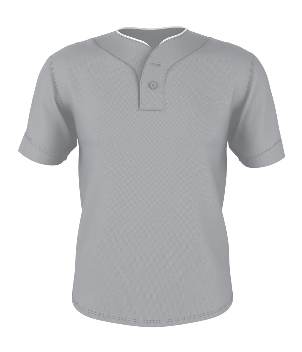 TWO BUTTON MESH BASEBALL JERSEY