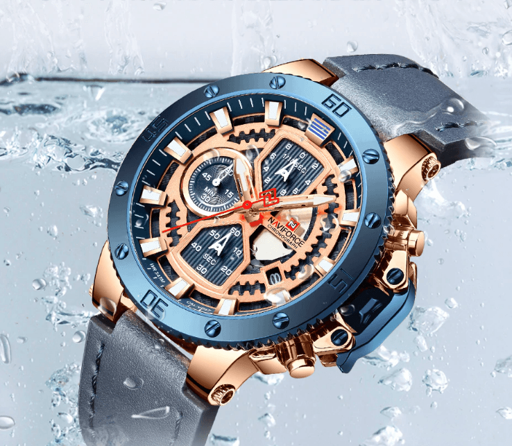 Men's Casual Waterproof Watch With Chronometers And Fluorescent Hands Excellent Design Perfect Gift