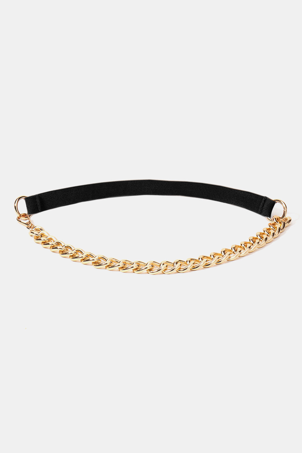 Half Chain Elastic Belt with Gold Alloy Hardware