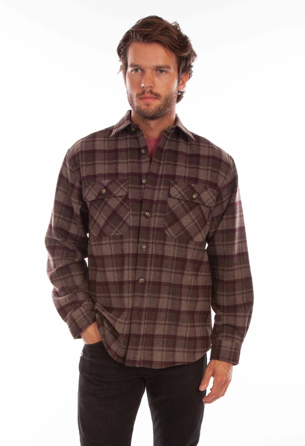 Scully Two Pocket (5340) - Men's Plaid Flannel