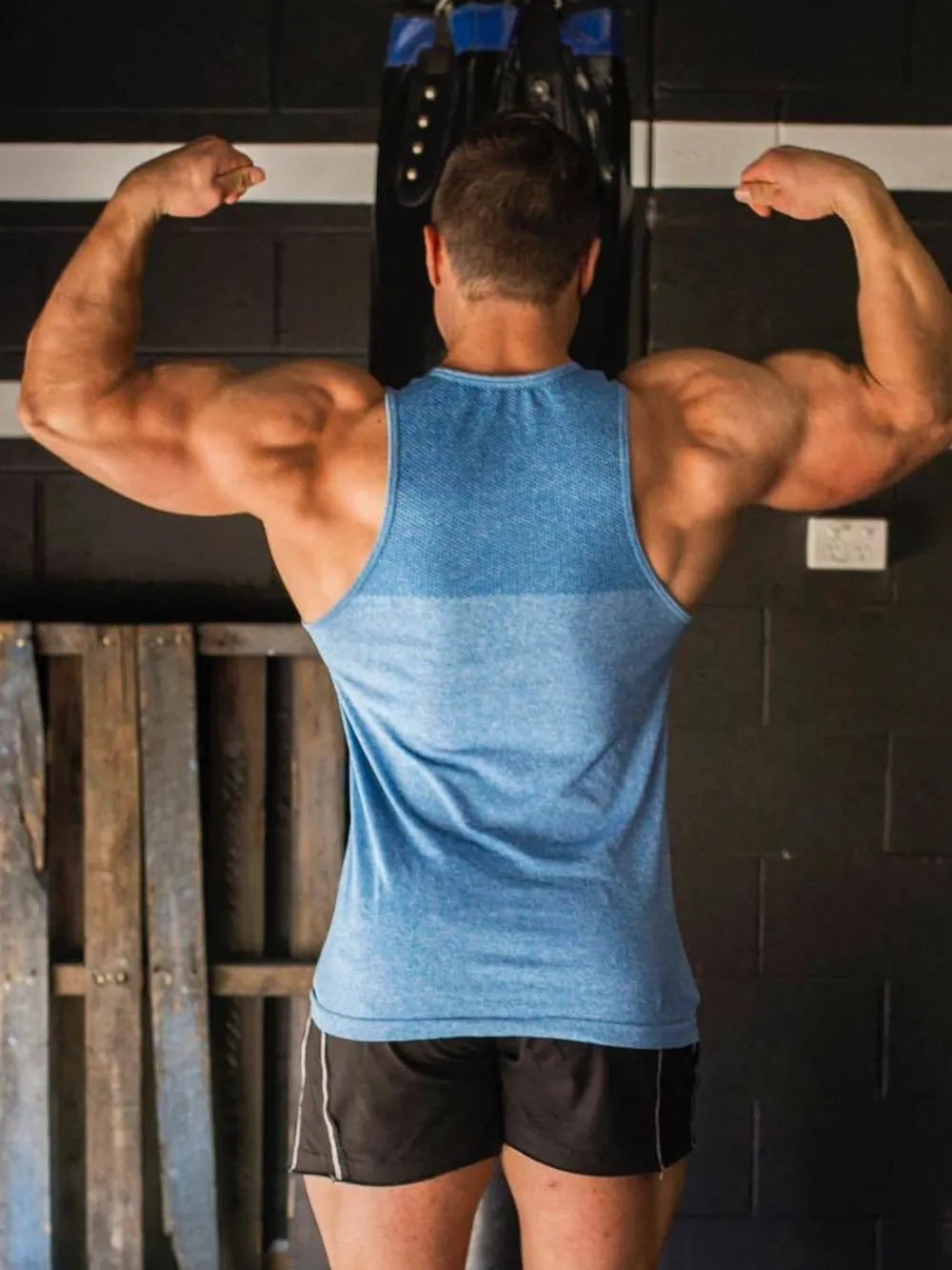 Men's Plus Size Round Neck Active Tank