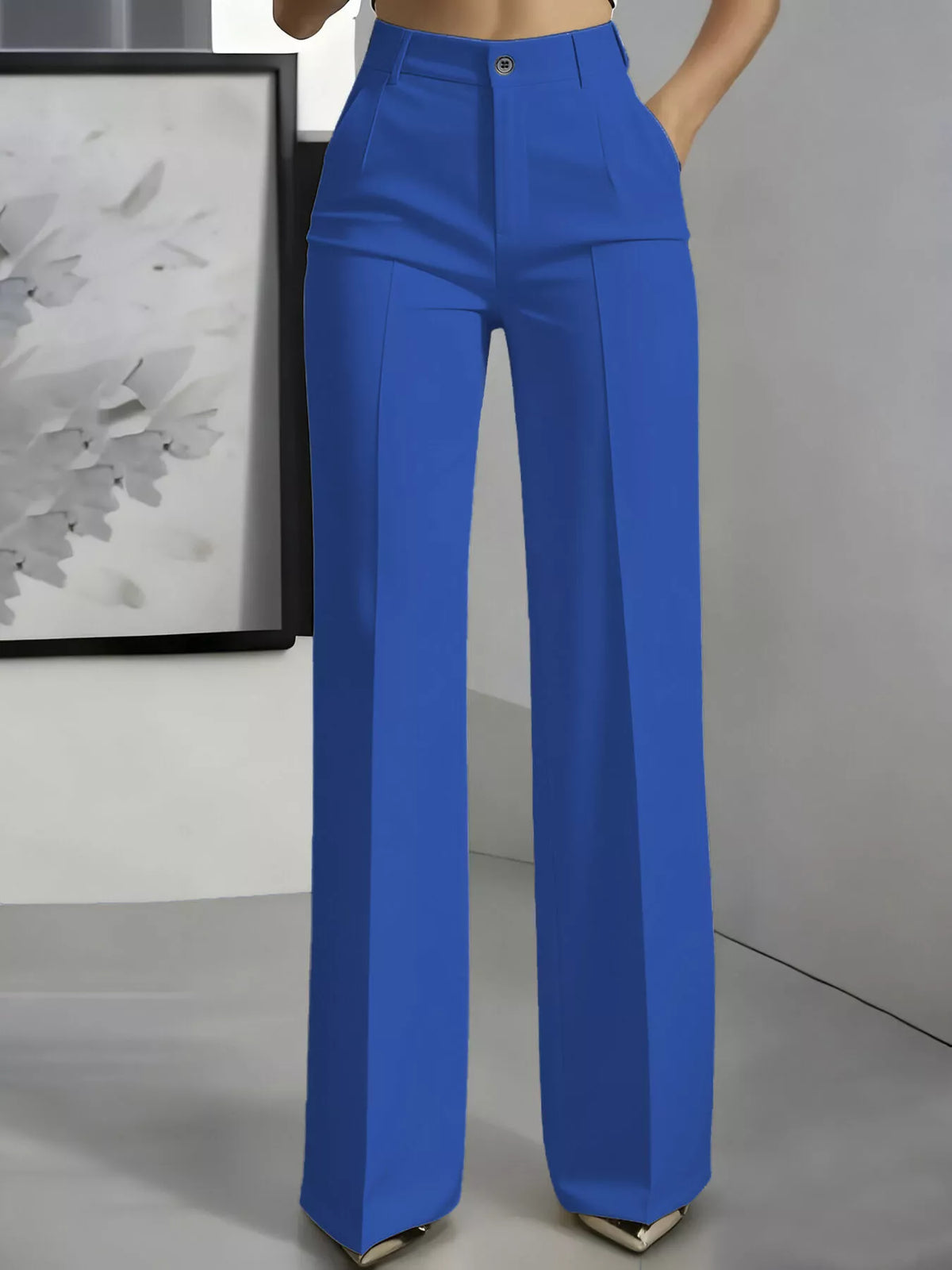 Full Size High-Waisted Wide-Leg Pants Plus Size