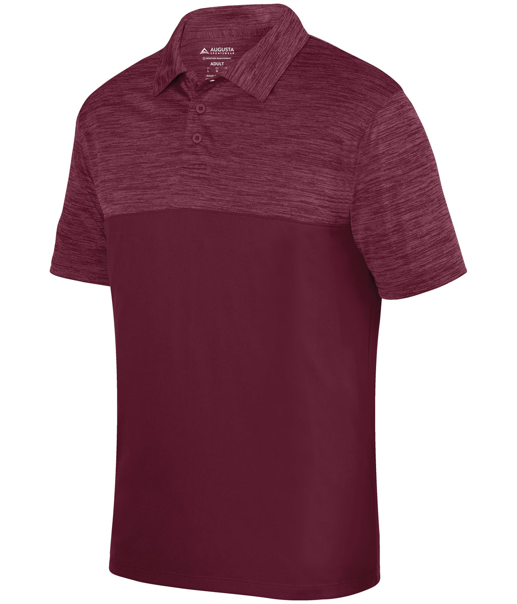 SHADOW TONAL HEATHER POLO - MOISTURE-WICKING POLYESTER