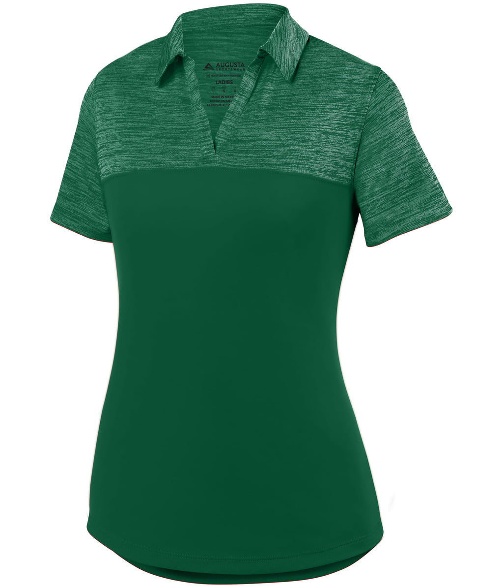 WOMEN'S SHADOW TONAL HEATHER POLO - MOISTURE-WICKING