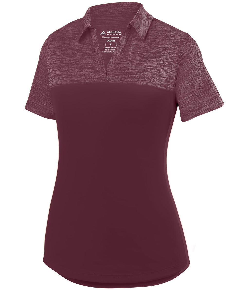 WOMEN'S SHADOW TONAL HEATHER POLO - MOISTURE-WICKING