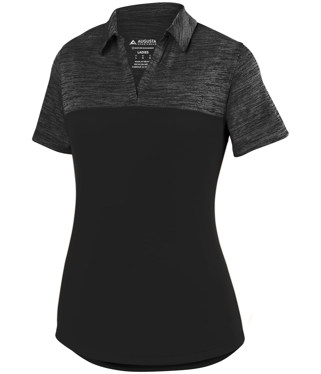 WOMEN'S SHADOW TONAL HEATHER POLO - MOISTURE-WICKING