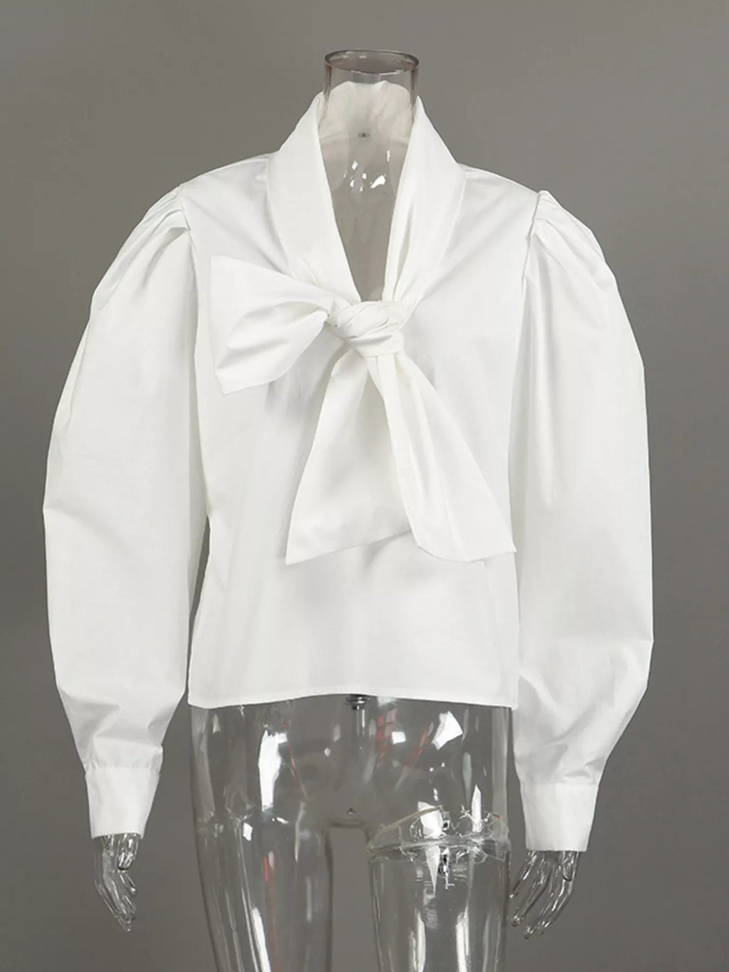 Tie Front Puff Sleeve Shirt