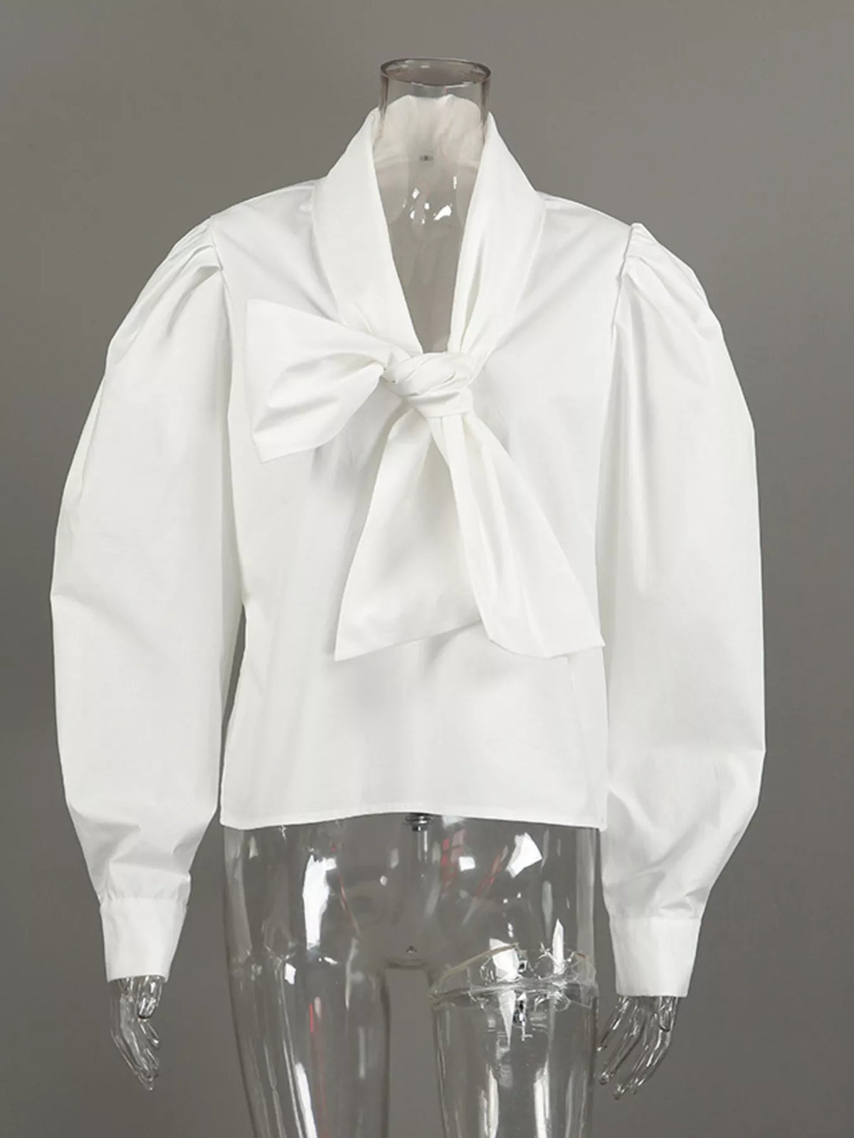 Tie Front Puff Sleeve Shirt