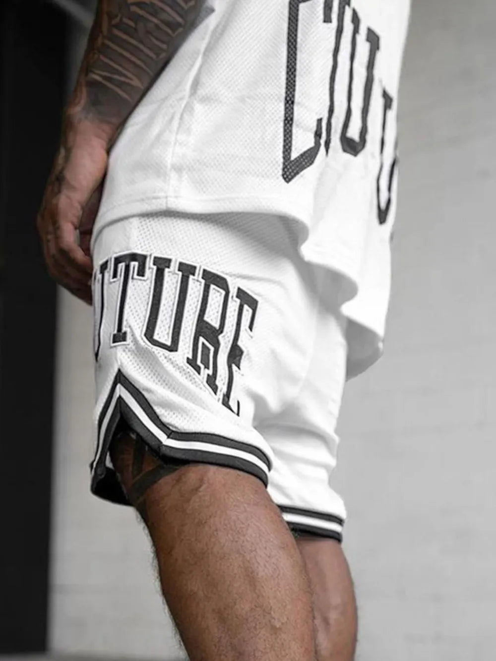 Men's Plus Size Letter Drawstring Shorts