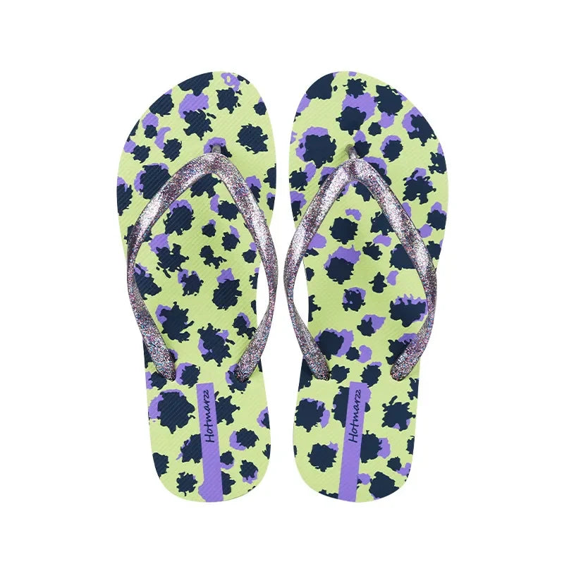Tropical Print Summer Slippers