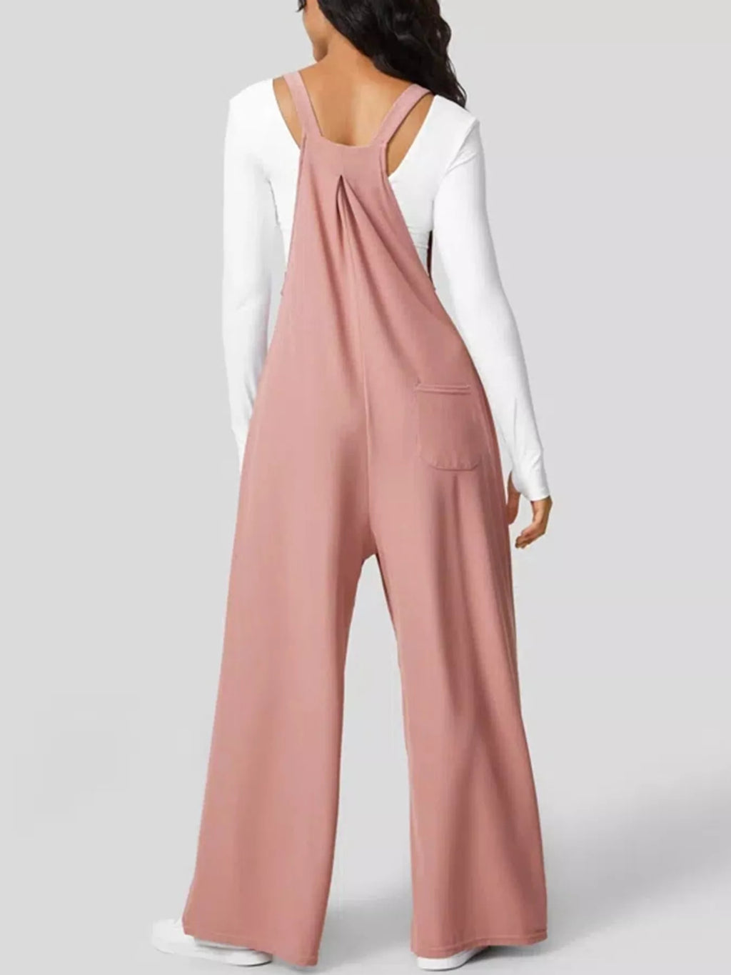Wide Strap Wide-Leg Overalls