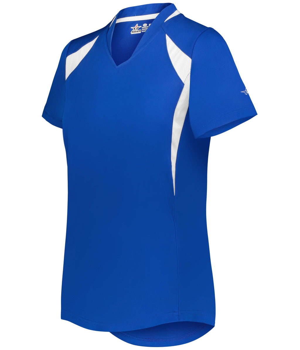 WOMEN'S V-NECK SOFTBALL JERSEY - MOISTURE-WICKING
