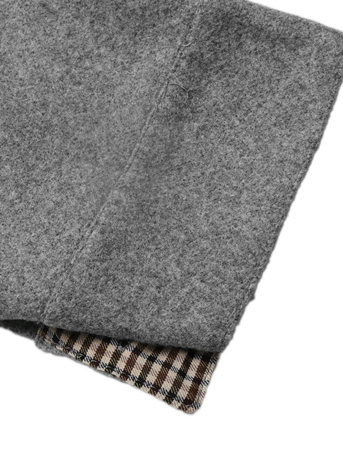 Button-Down Outerwear with Gingham Contrast Details