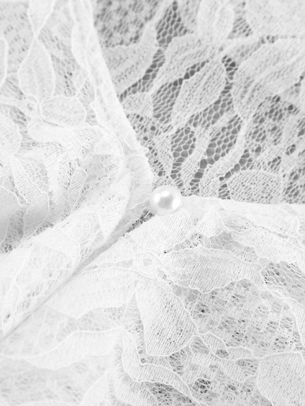 Lace V-Neck Flare Sleeve Blouse