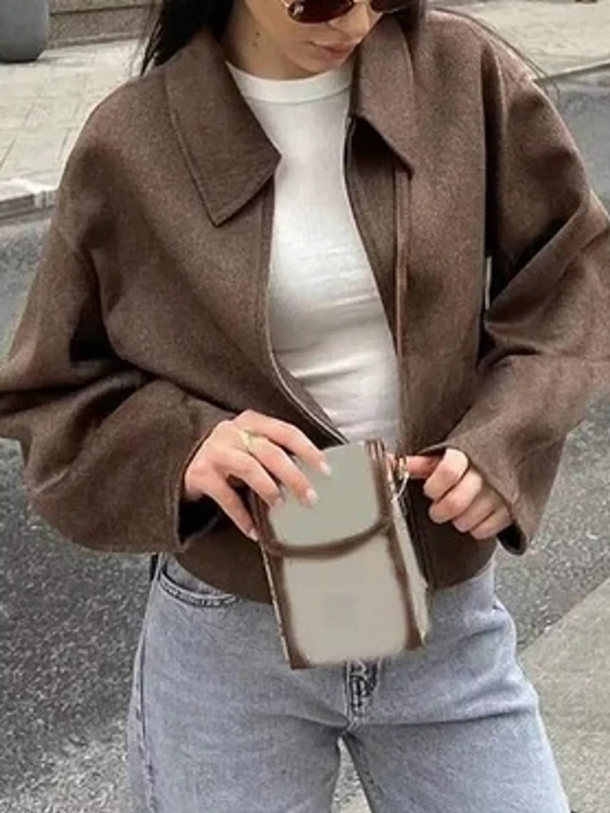 Zip Up Cropped Jacket